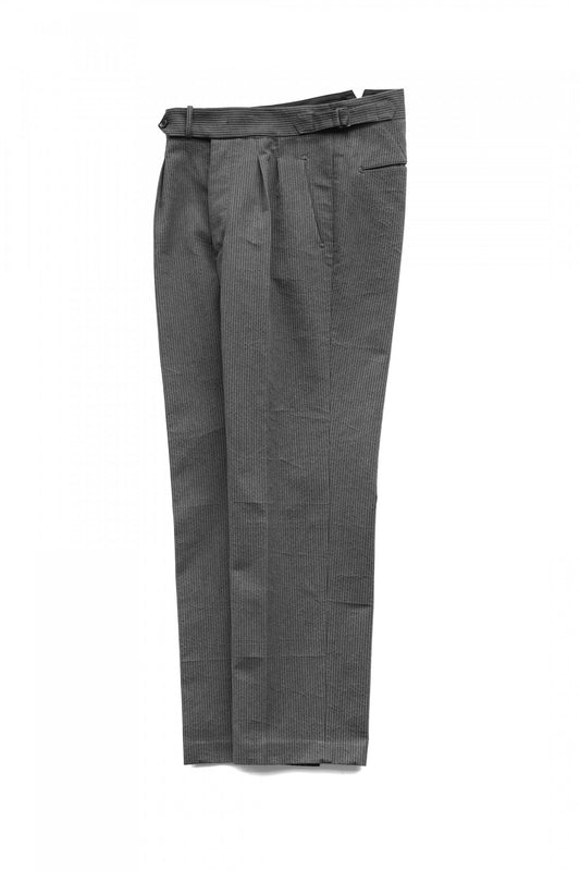 OLD JOE ★★★ - EXCLUSIVE DOUBLE-PLEATED SMARTY TROUSER - PEWTER PIQUE