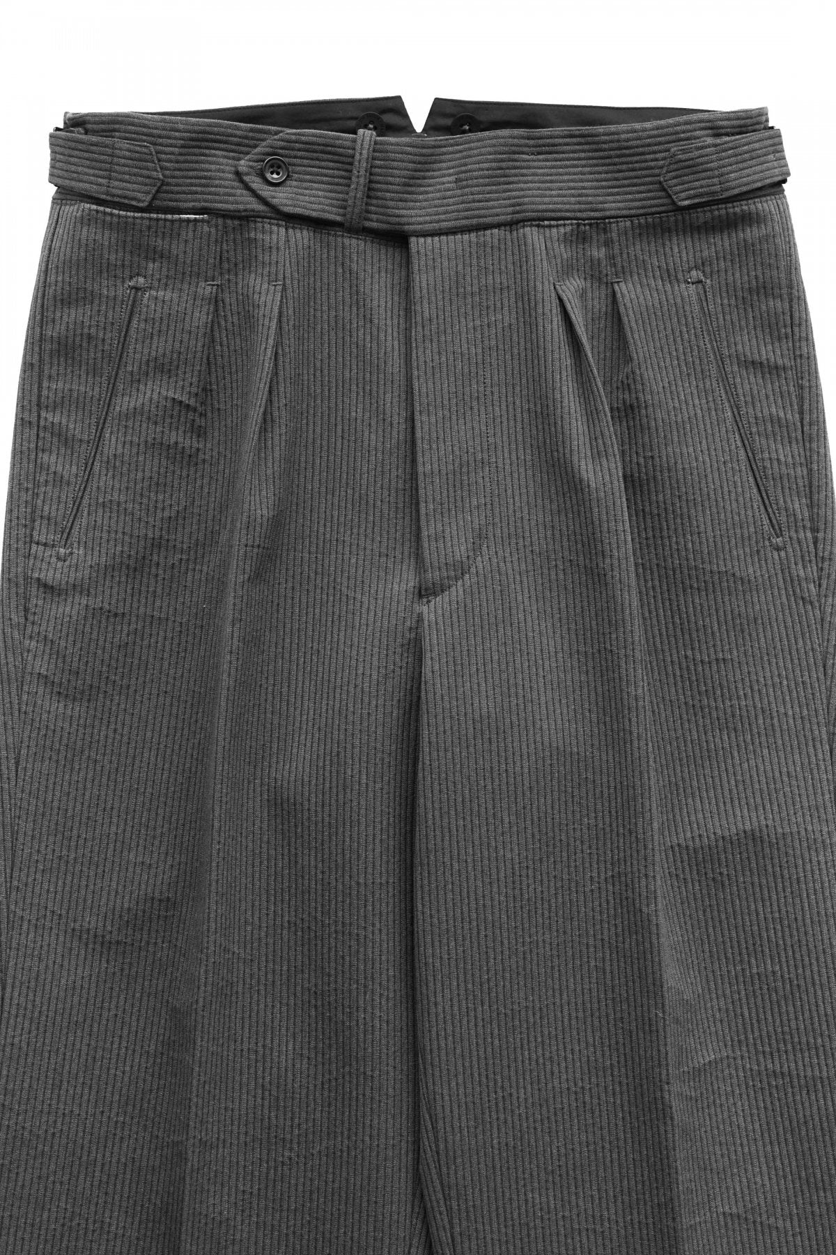 OLD JOE ★★★ - EXCLUSIVE DOUBLE-PLEATED SMARTY TROUSER - PEWTER PIQUE