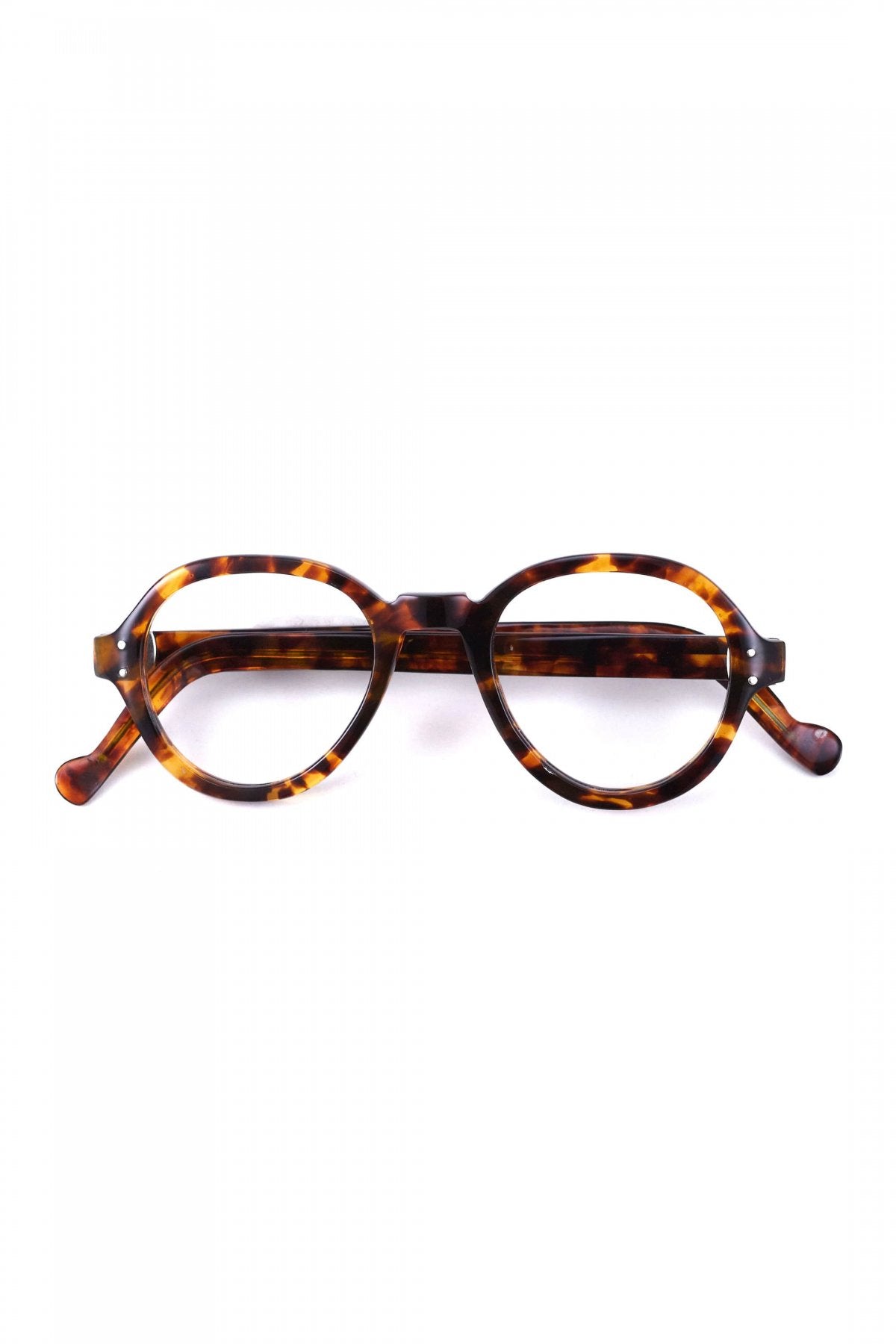 1940s HAND MADE BRITISH VINTAGE EYEWEAR AMBER - OPT-808