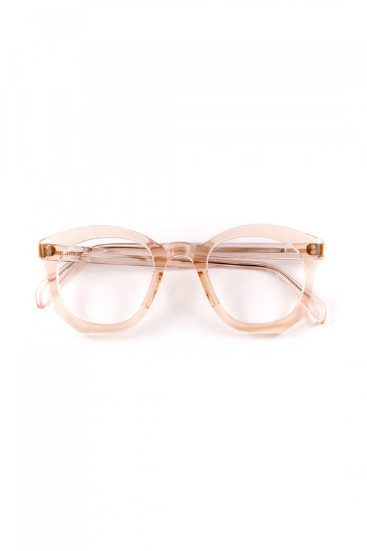 1950s HAND MADE  FRANCE VINTAGE EYEGLASS TRANSPARENT PINK - OPT-819