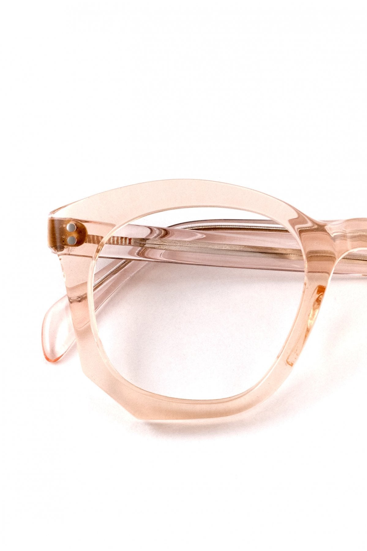 1950s HAND MADE  FRANCE VINTAGE EYEGLASS TRANSPARENT PINK - OPT-819