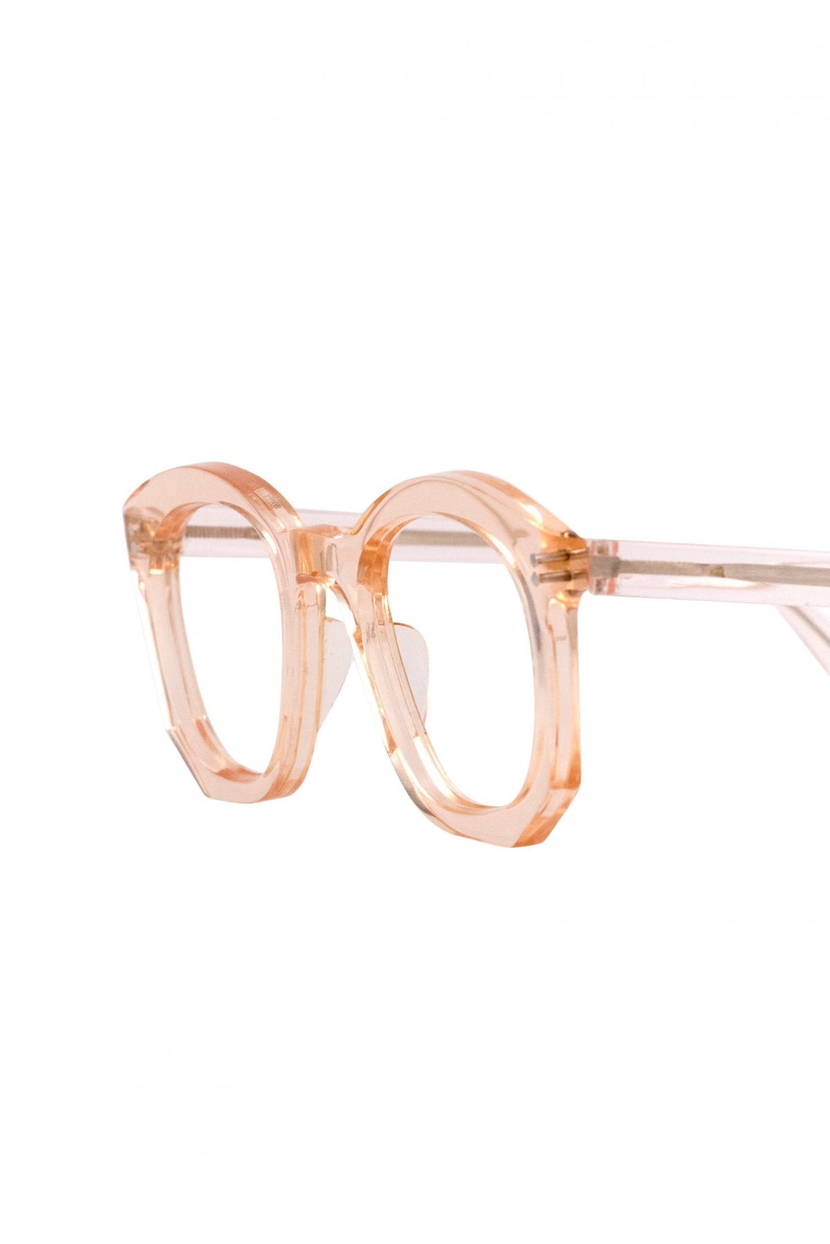 1950s HAND MADE  FRANCE VINTAGE EYEGLASS TRANSPARENT PINK - OPT-819