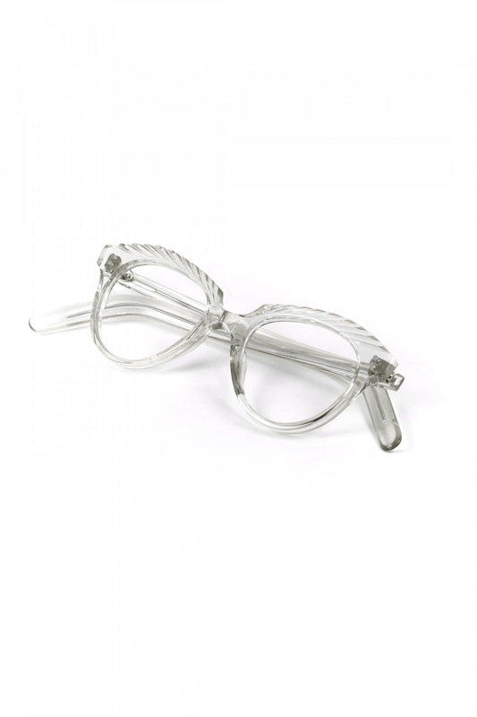 1960s HAND MADE FRANCE VINTAGE EYEGLASS CRYSTAL CLEAR - OPT-820