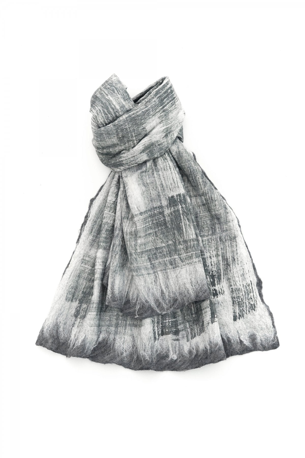 SILVANA MANETTI - SILK MERINO WOOL STOLE - GRAY No.29