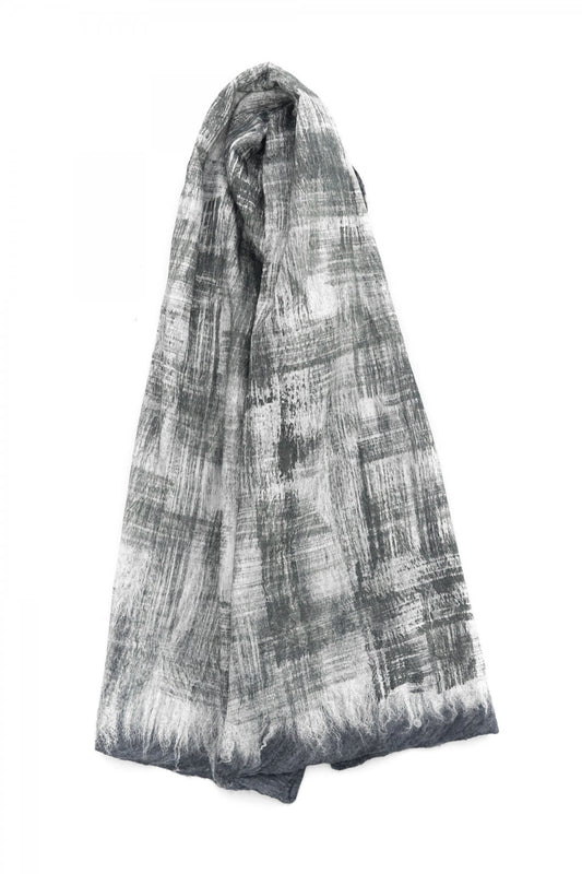 SILVANA MANETTI - SILK MERINO WOOL STOLE - GRAY No.29