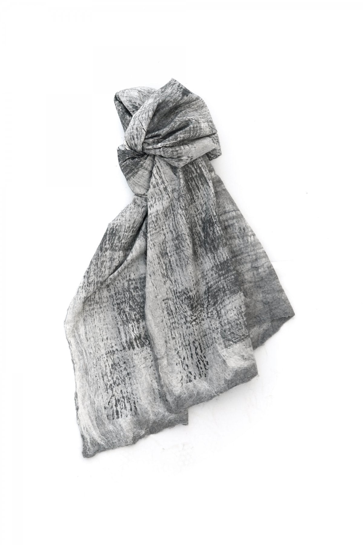 SILVANA MANETTI - SILK CASHMERE STOLE - GRAY/MELANGE No.3