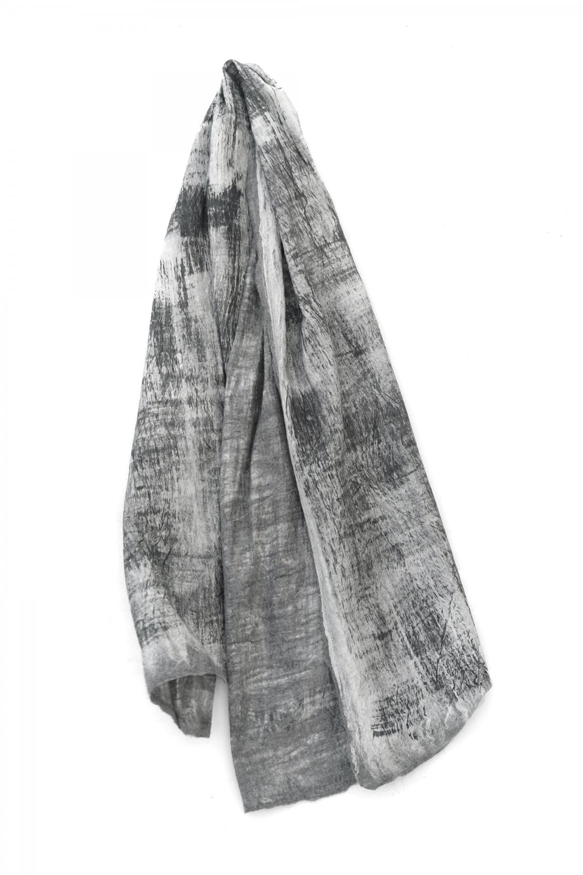 SILVANA MANETTI - SILK CASHMERE STOLE - GRAY/MELANGE No.2