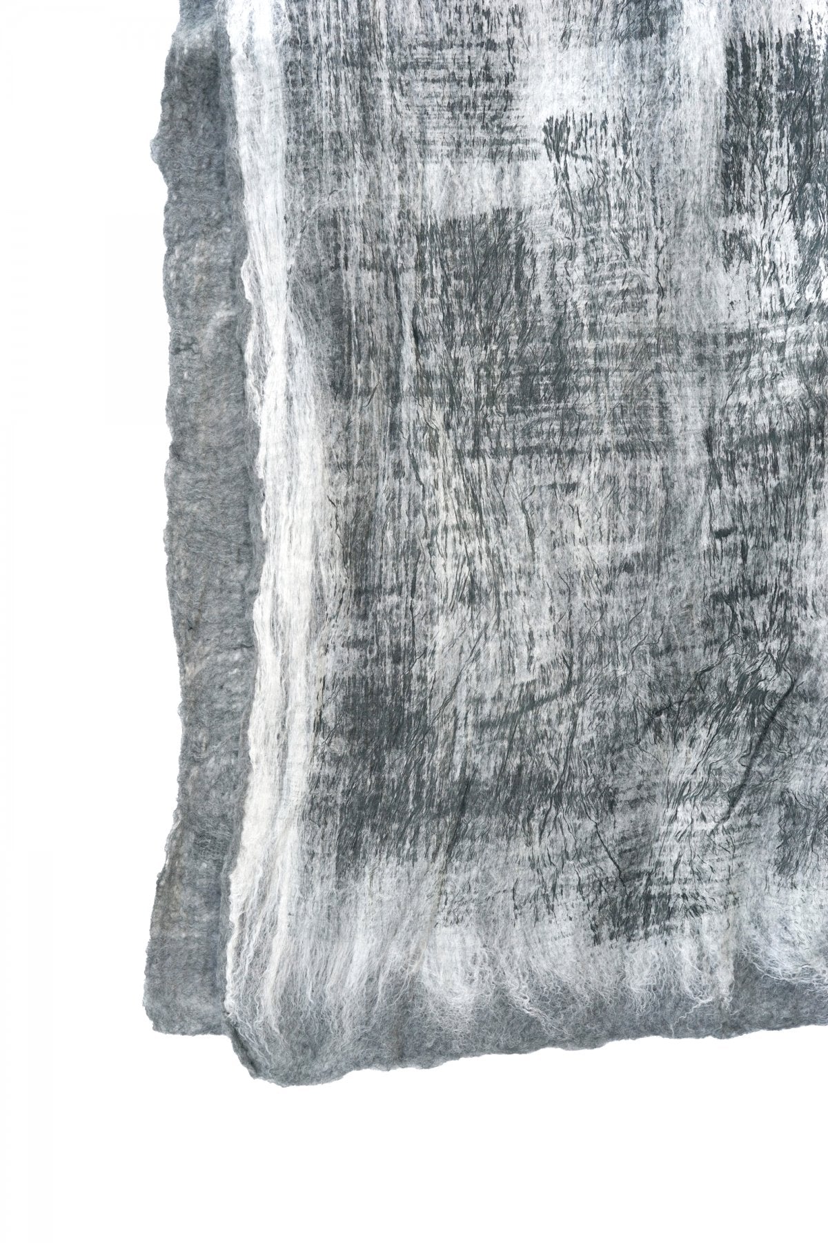 SILVANA MANETTI - SILK CASHMERE STOLE - GRAY/MELANGE No.2