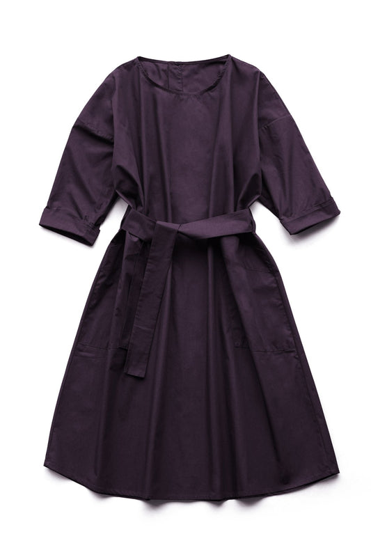 toogood - THE PERFUMER DRESS - SCULPTURAL COTTON ELDERBERRY