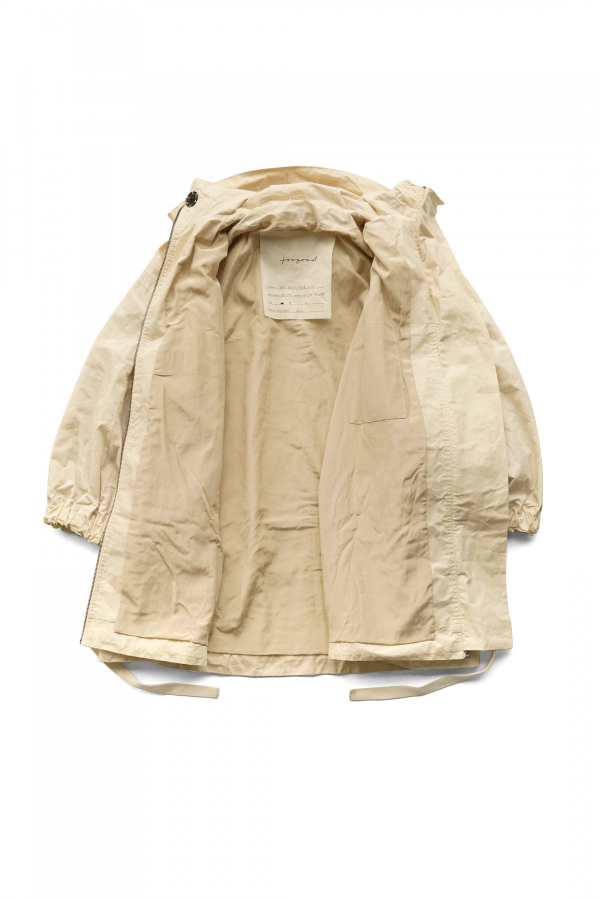 toogood - THE EXPLORER COAT - WAX COTTON CHALK