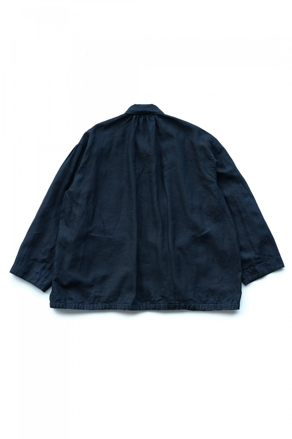 Porter Classic - FARMER'S LINEN GATHERED JACKET - INDIGO