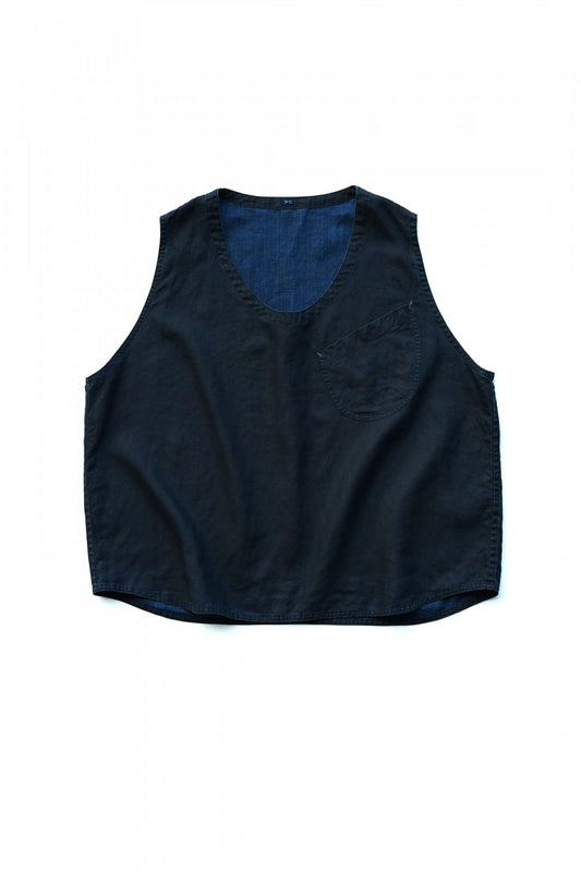 Porter Classic - FARMER'S LINEN VEST - INDIGO