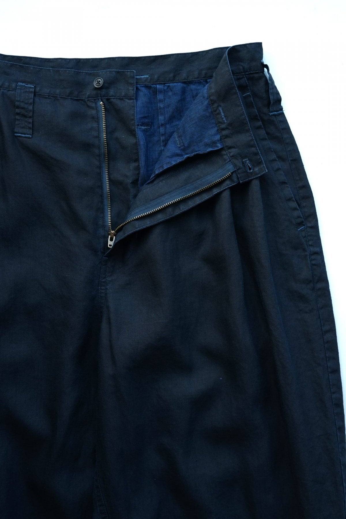 Porter Classic - FARMER'S LINEN BEBOP PANTS - INDIGO