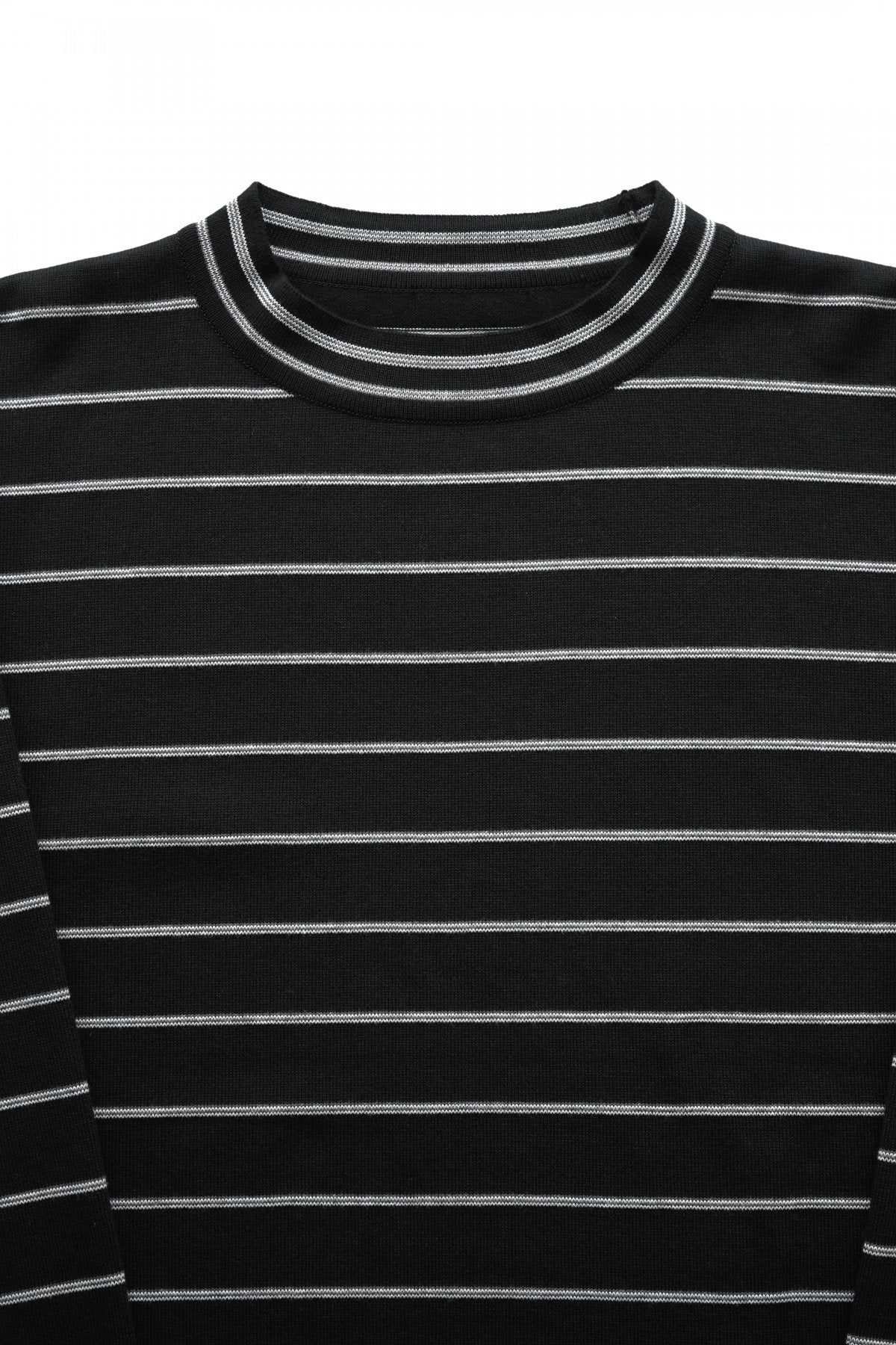 Porter Classic - CLASSIC BORDER MOCK NECK LONG SLEEVE SHIRT - BLACK