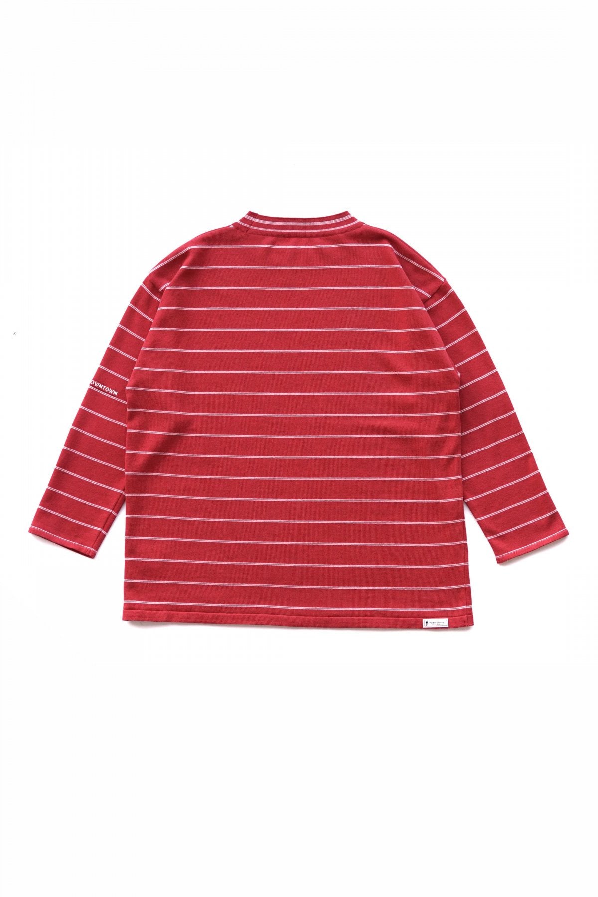 Porter Classic - CLASSIC BORDER MOCK NECK LONG SLEEVE SHIRT - RED