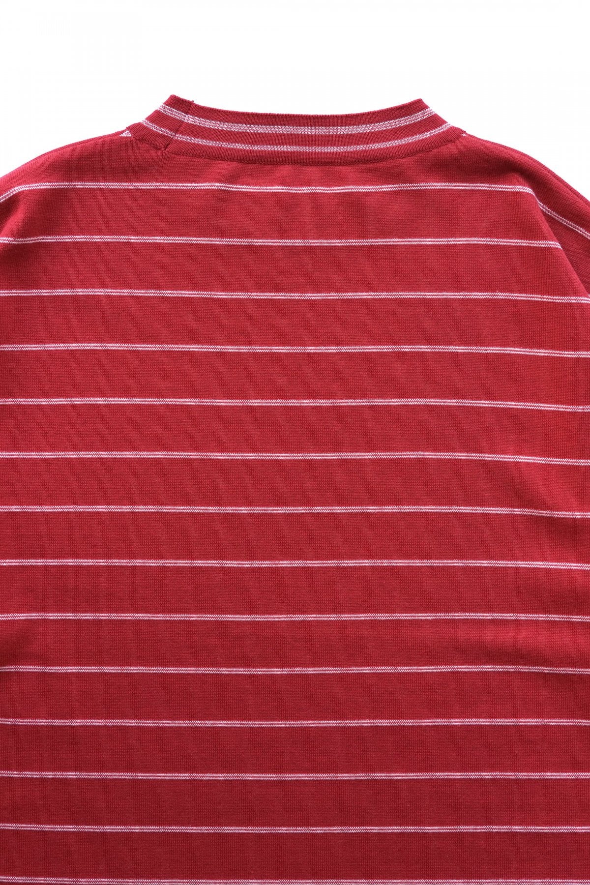 Porter Classic - CLASSIC BORDER MOCK NECK LONG SLEEVE SHIRT - RED