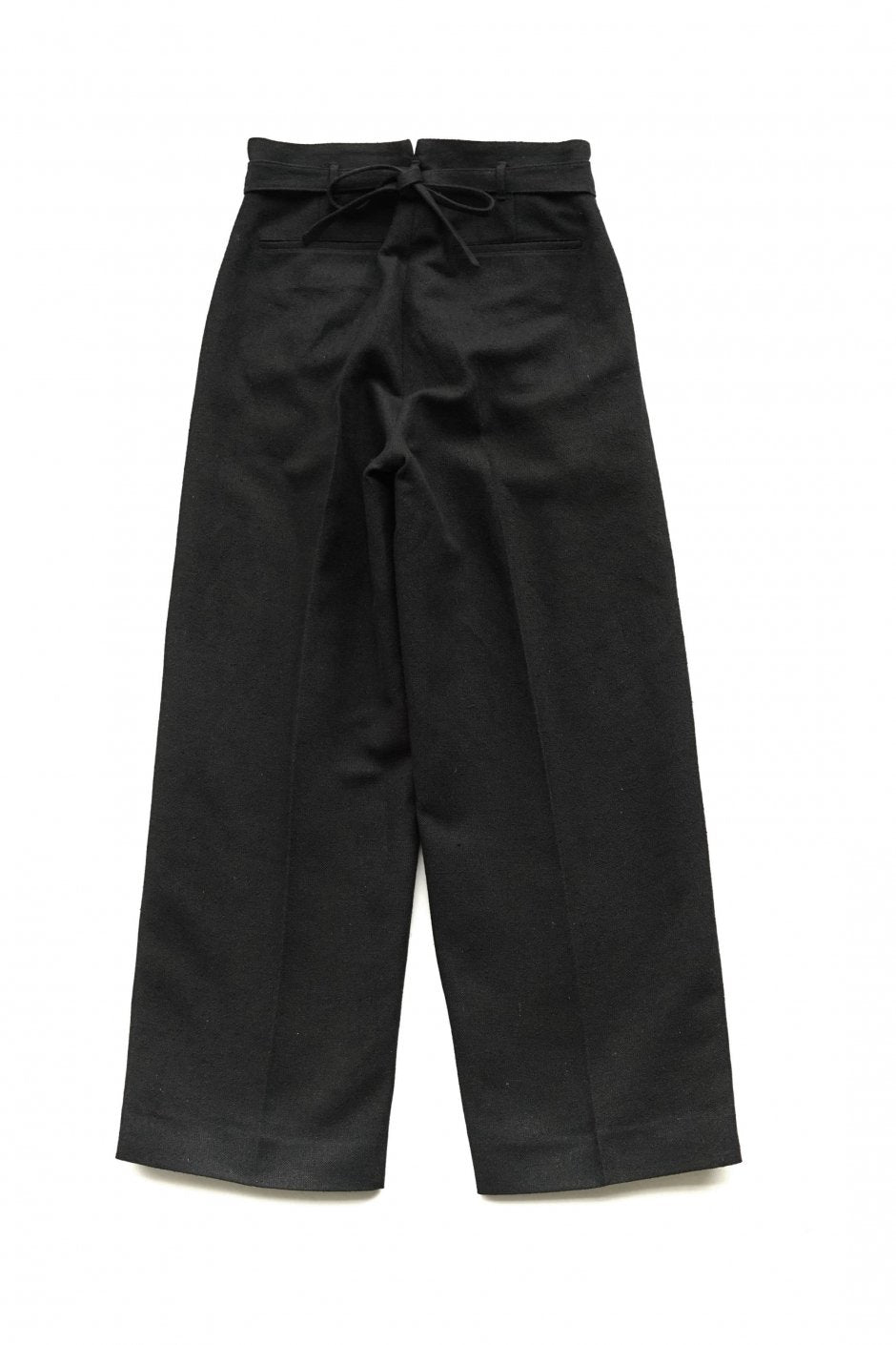 WRYHT - KNOTTED BUCK PLEATED TROUSER - BLACK