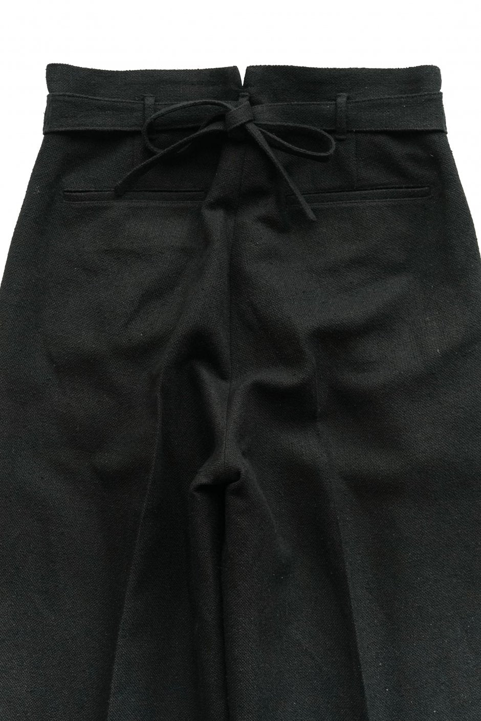 WRYHT - KNOTTED BUCK PLEATED TROUSER - BLACK