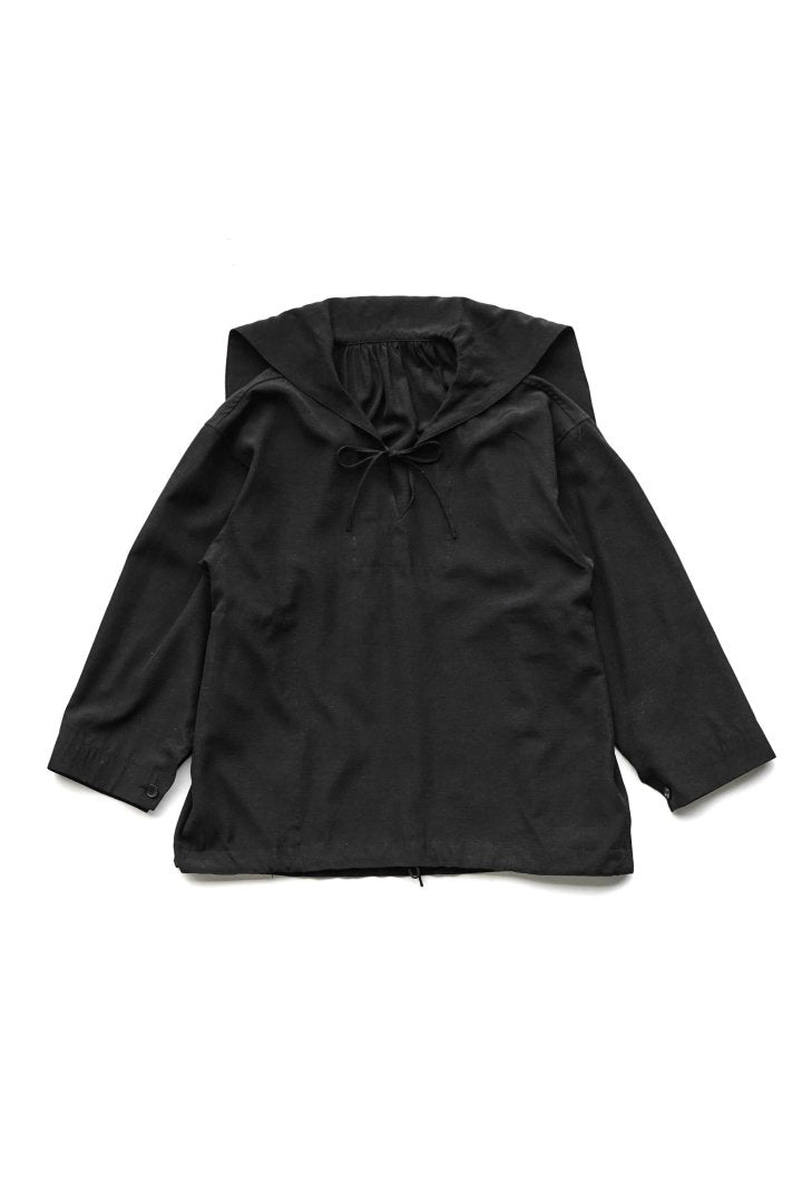 WRYHT - SAILOR COLLAR SMOCK TOP - BLACK