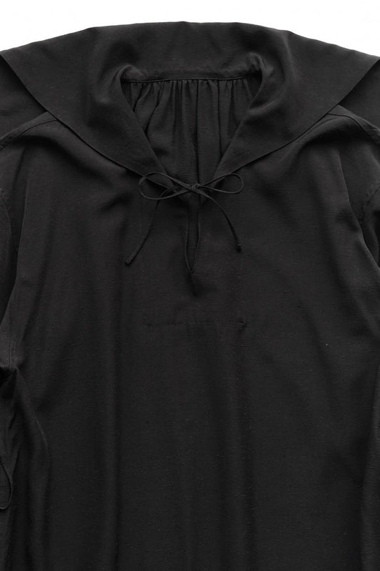 WRYHT - SAILOR COLLAR SMOCK TOP - BLACK