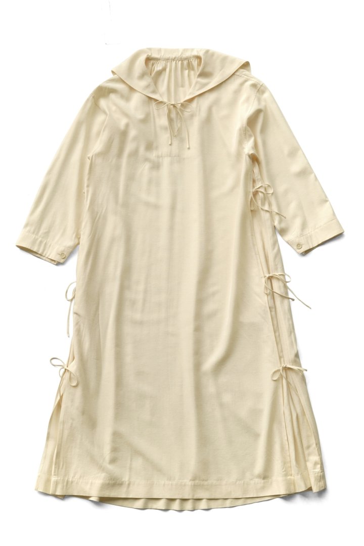 WRYHT - SAILOR COLLAR SMOCK DRESS - BONE