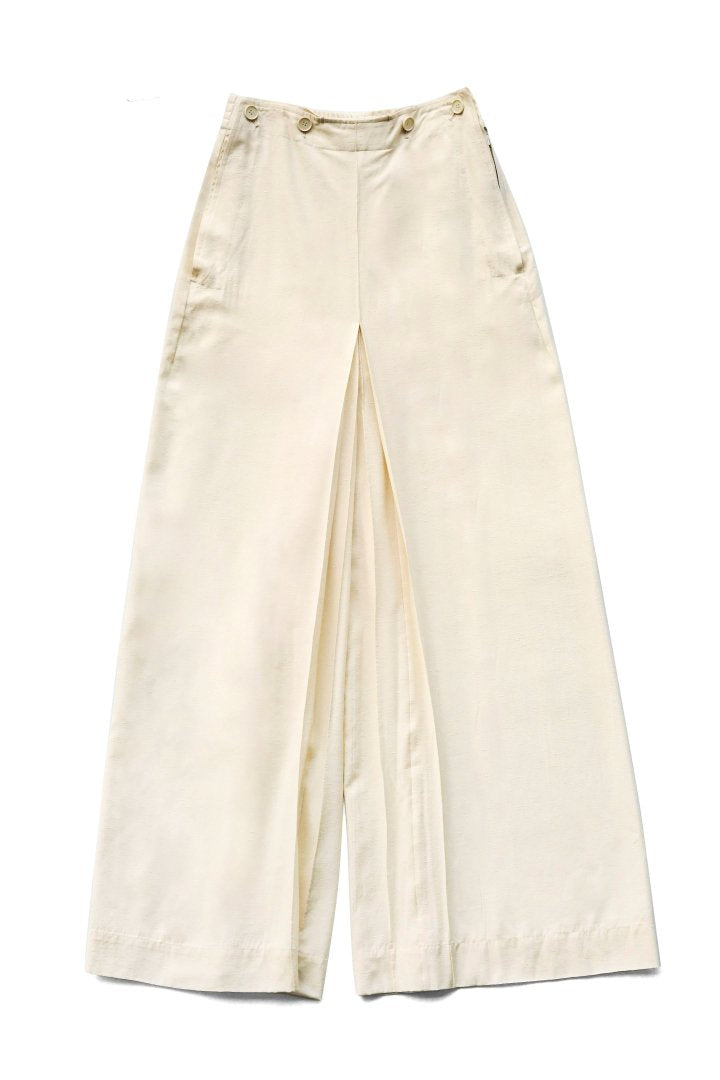 WRYHT- SAILOR FRONT CULOTTES TROUSER - BONE