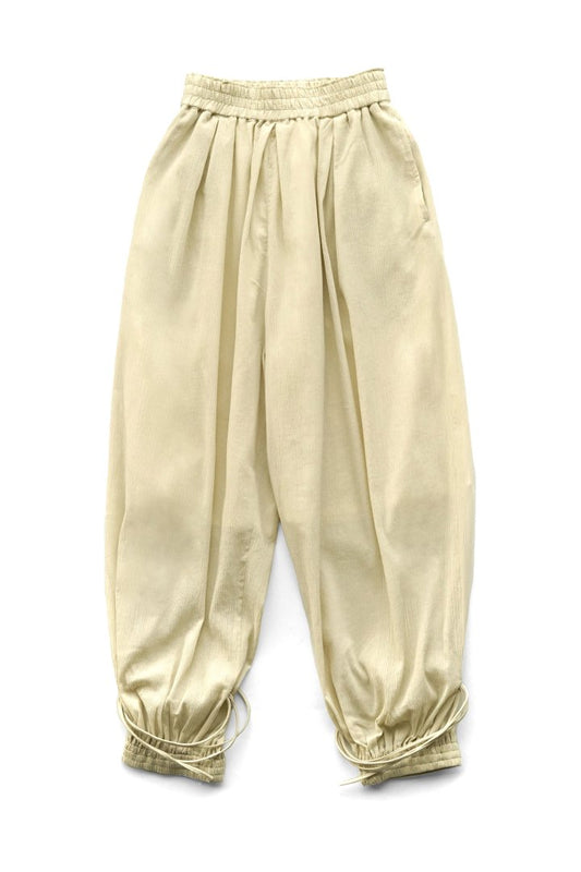 WRYHT- GATHERED WAIST FOLK TROUSER - NATURAL