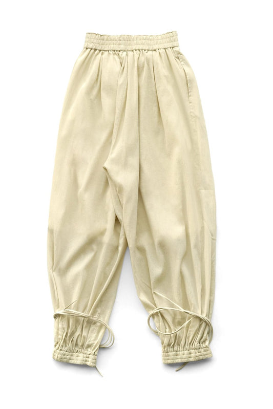 WRYHT- GATHERED WAIST FOLK TROUSER - NATURAL