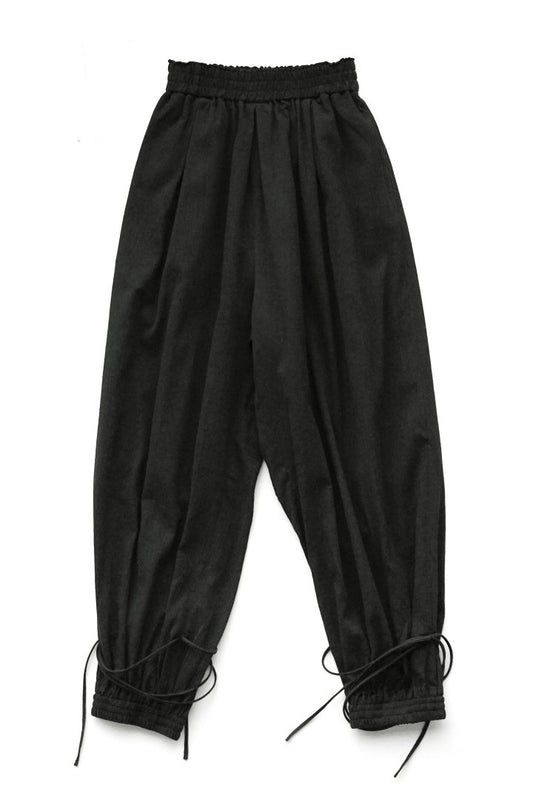 WRYHT -  GATHERED WAIST FOLK TROUSER - BLACK