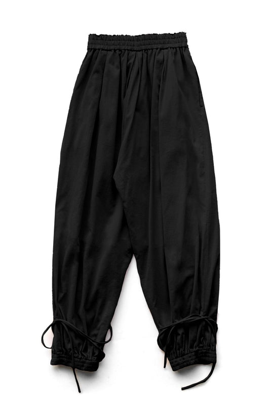 WRYHT -  GATHERED WAIST FOLK TROUSER - BLACK