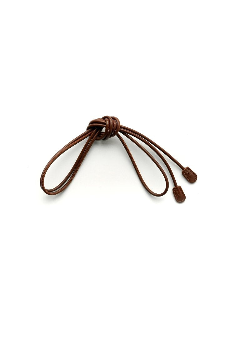 WRYHT - LEATHER STRING BELT - CHESTNUT