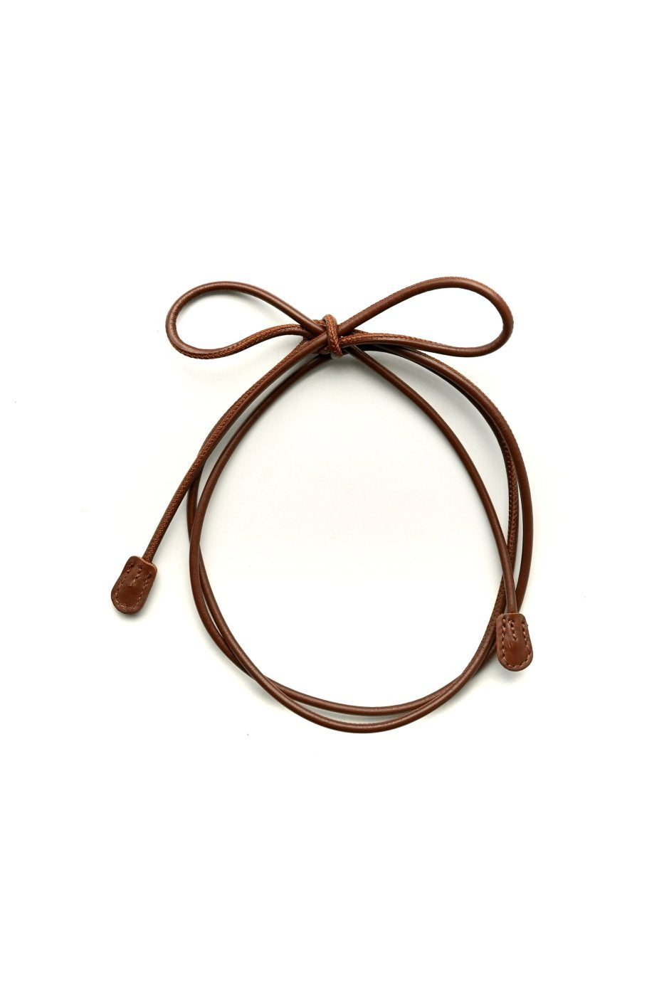 WRYHT - LEATHER STRING BELT - CHESTNUT