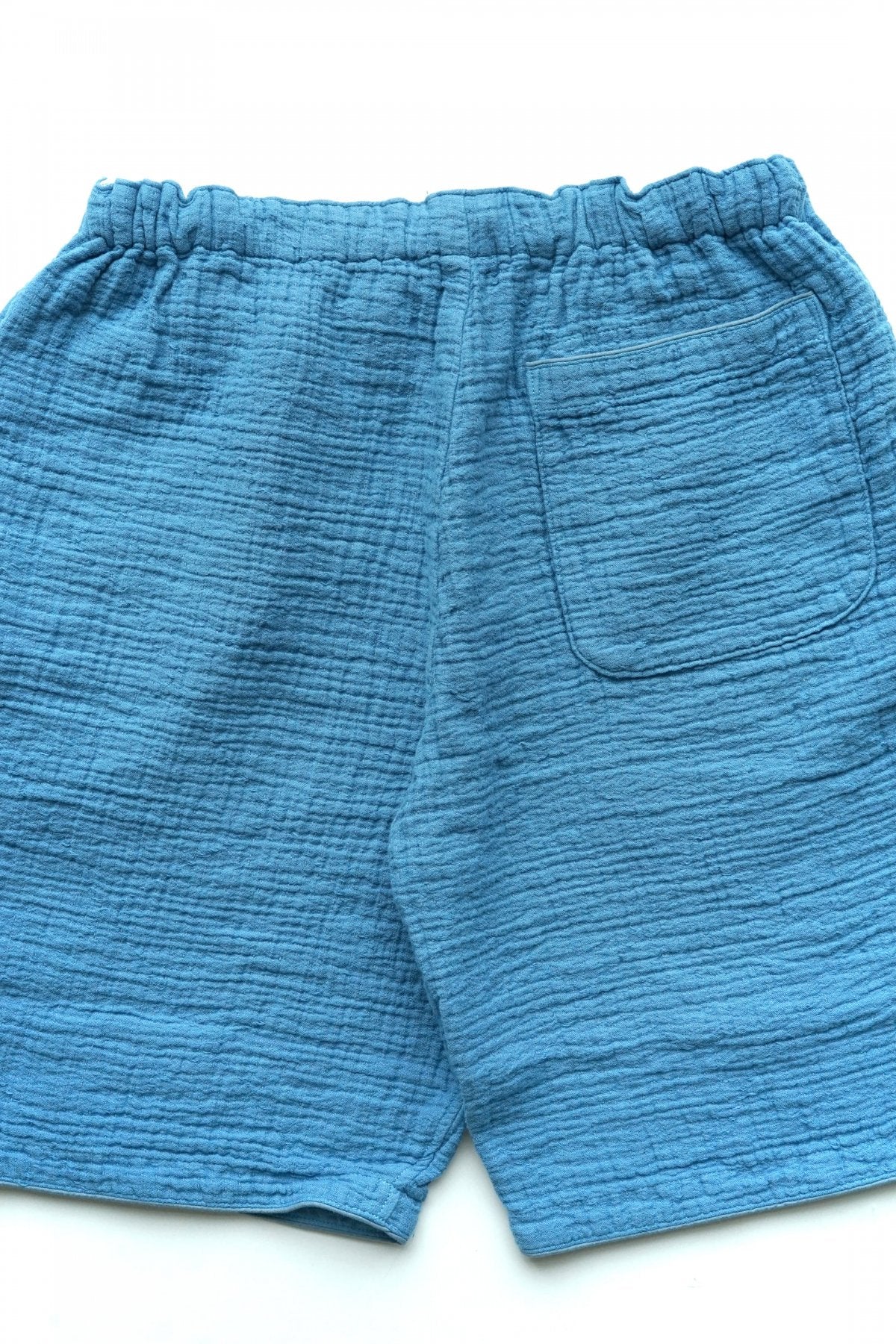 Porter Classic - SASHIKO LINEN PREMIUM SHORTS - BLUE