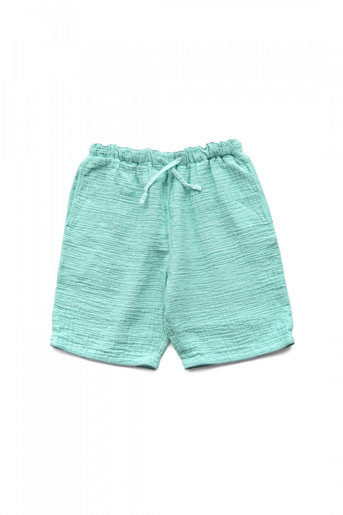 Porter Classic - SASHIKO LINEN PREMIUM SHORTS - TURQUOISE