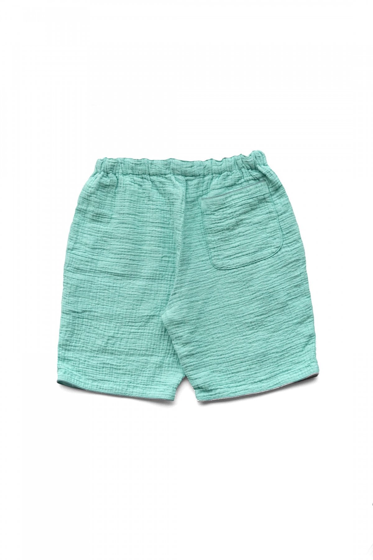 Porter Classic - SASHIKO LINEN PREMIUM SHORTS - TURQUOISE