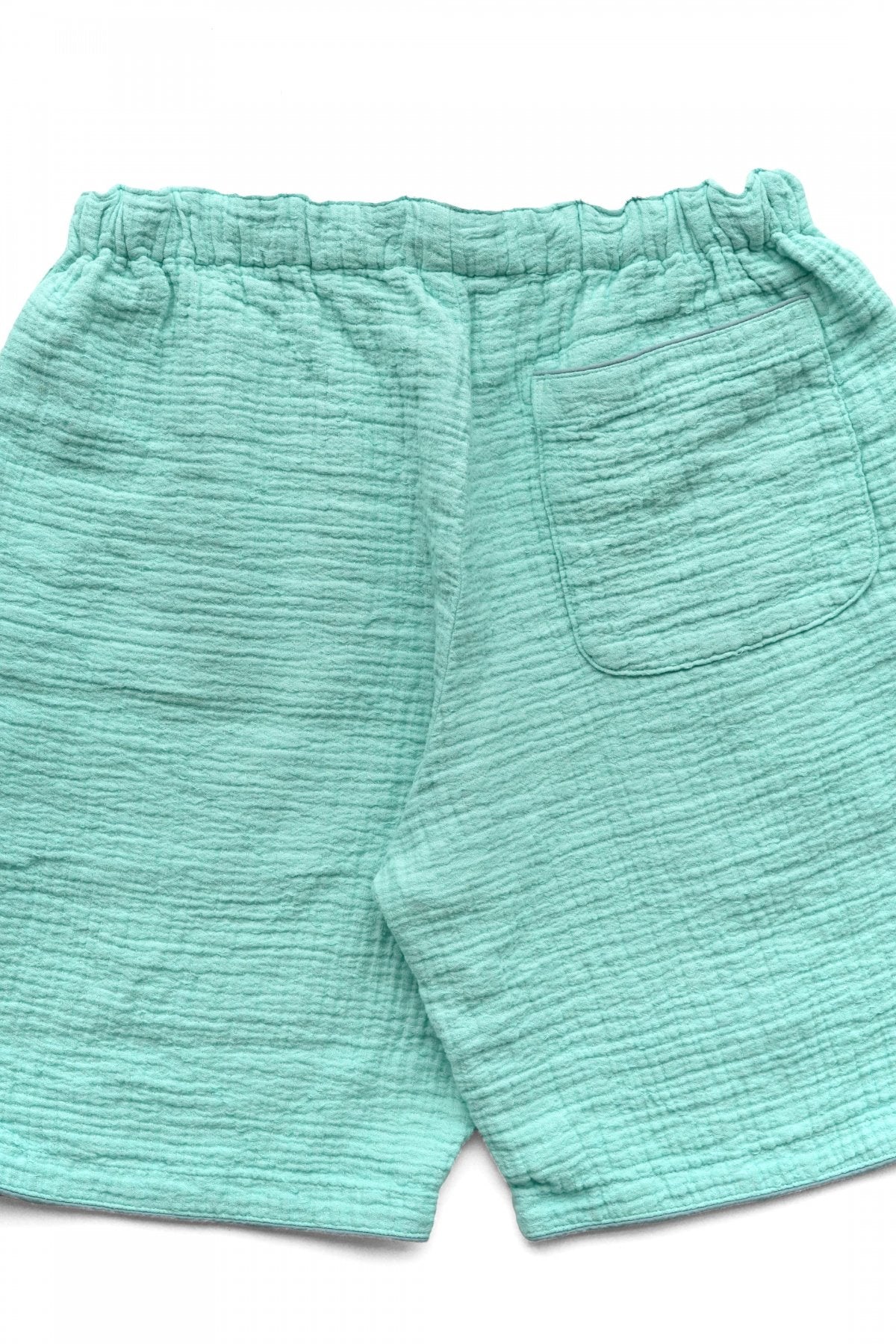 Porter Classic - SASHIKO LINEN PREMIUM SHORTS - TURQUOISE