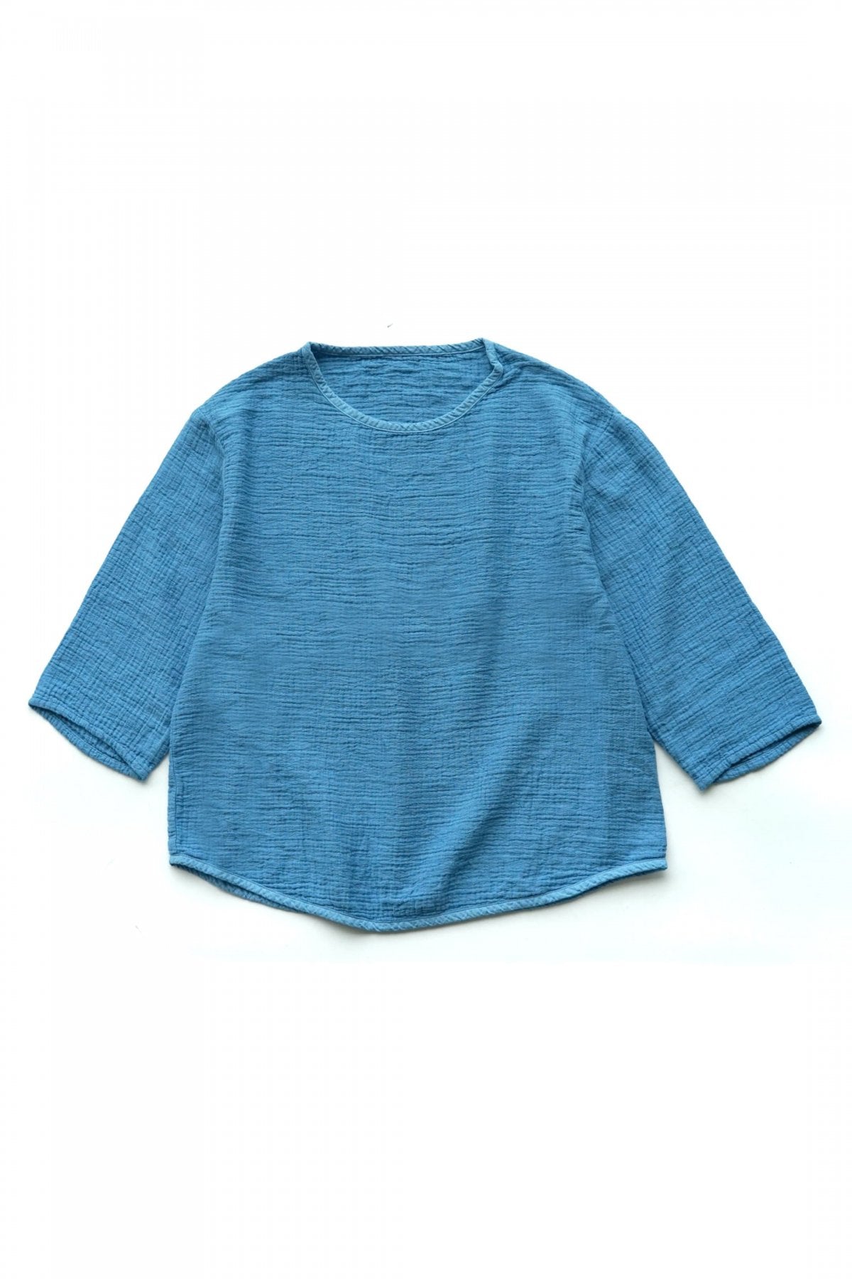 Porter Classic - SASHIKO LINEN PREMIUM SWEAT SHIRT - BLUE