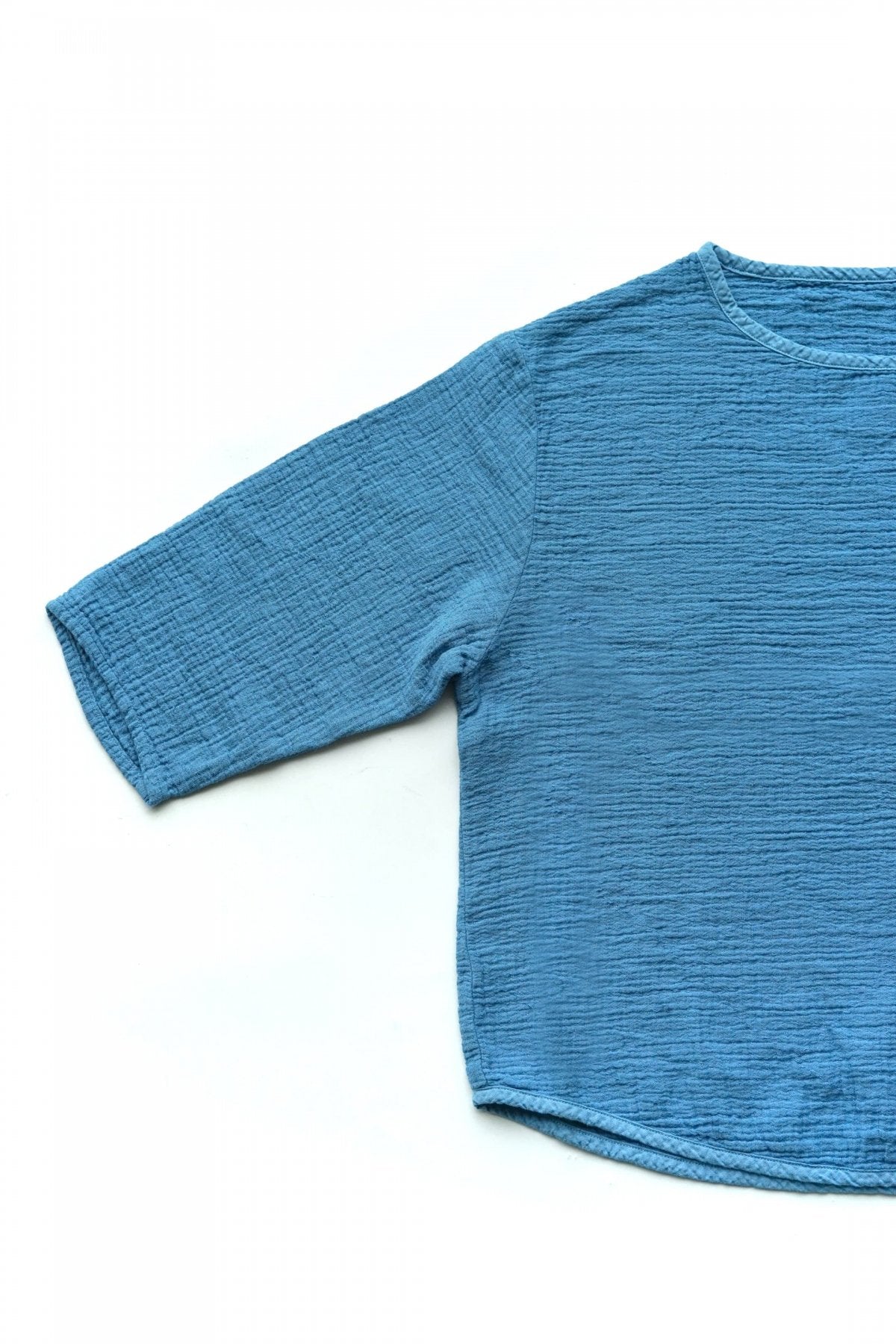 Porter Classic - SASHIKO LINEN PREMIUM SWEAT SHIRT - BLUE