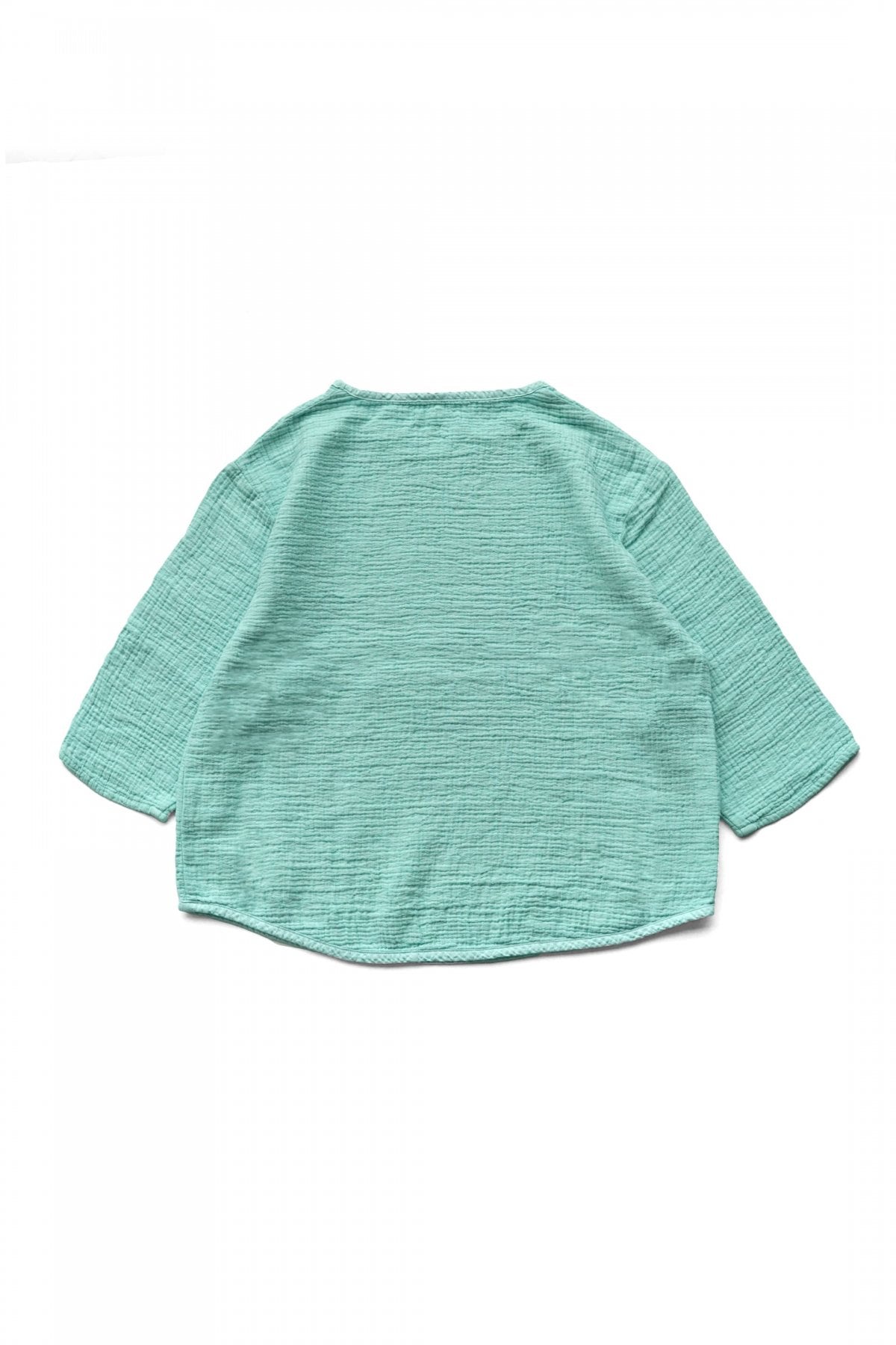 Porter Classic - SASHIKO LINEN PREMIUM SWEAT SHIRT - TURQUOISE