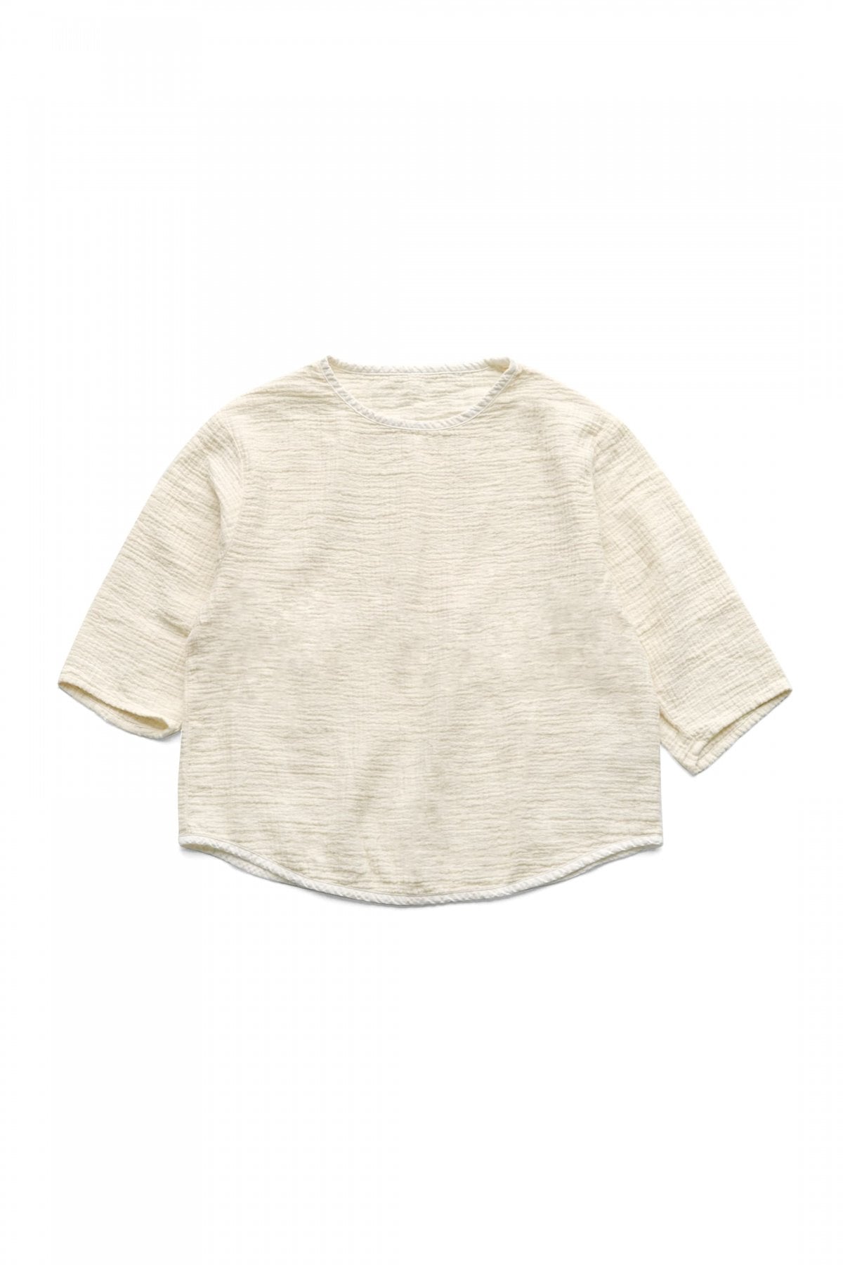 Porter Classic - SASHIKO LINEN PREMIUM SWEAT SHIRT - WHITE