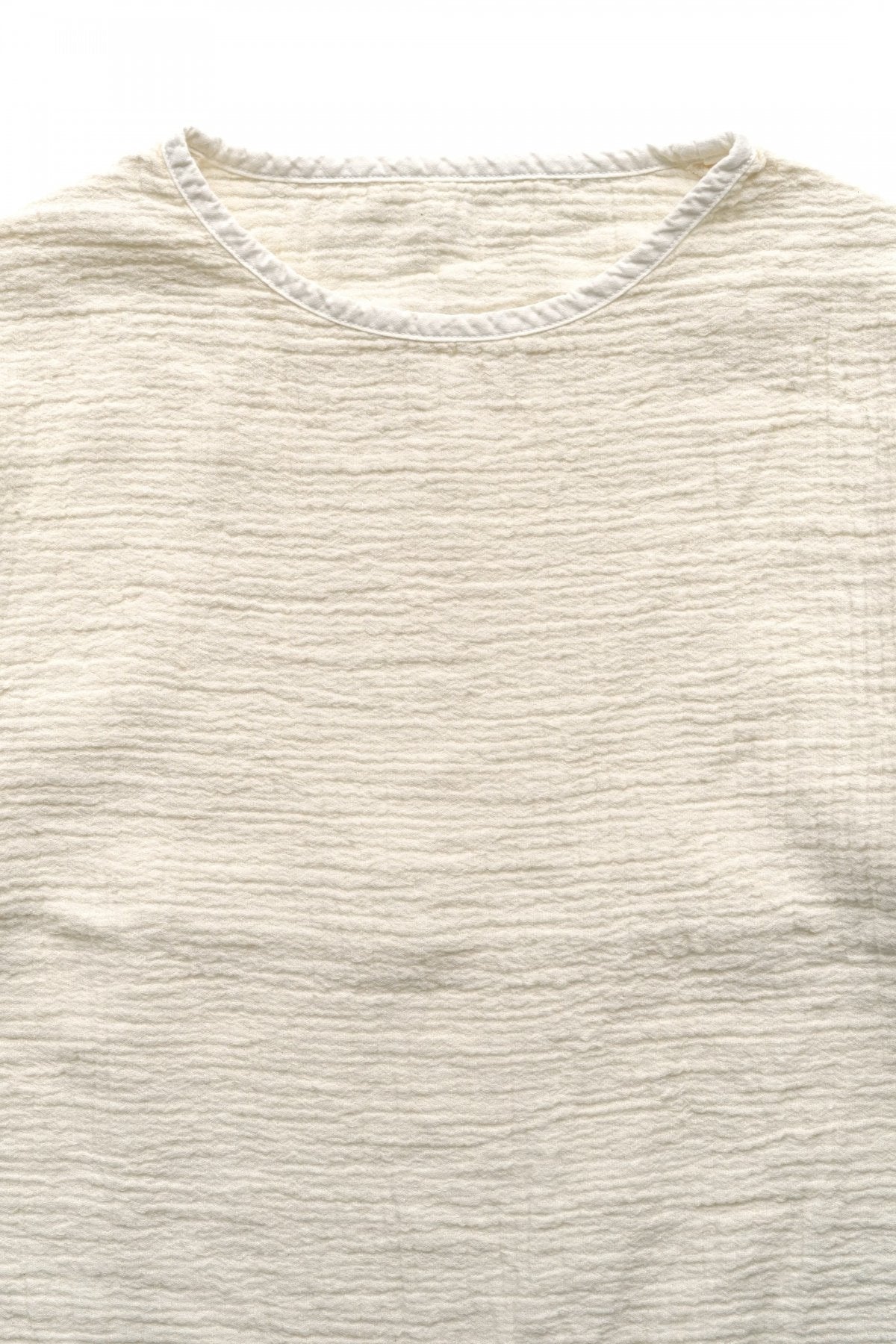 Porter Classic - SASHIKO LINEN PREMIUM SWEAT SHIRT - WHITE