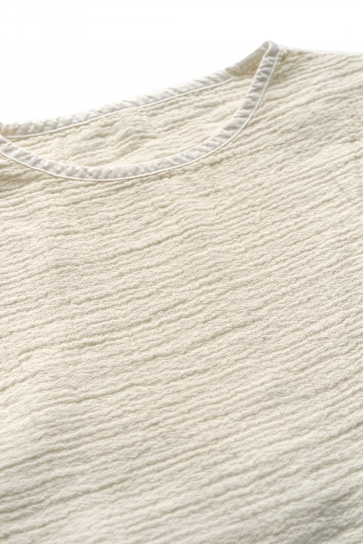 Porter Classic - SASHIKO LINEN PREMIUM SWEAT SHIRT - WHITE