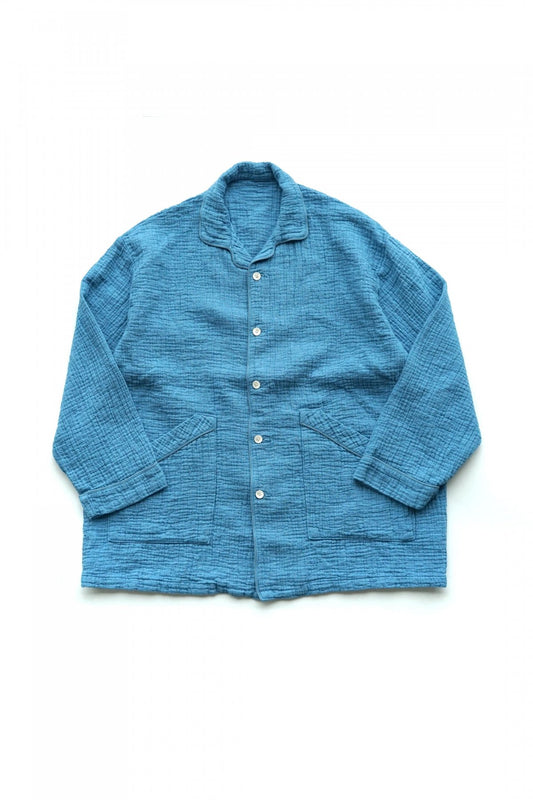 Porter Classic - SASHIKO LINEN PREMIUM PAINTER JACKET - BLUE