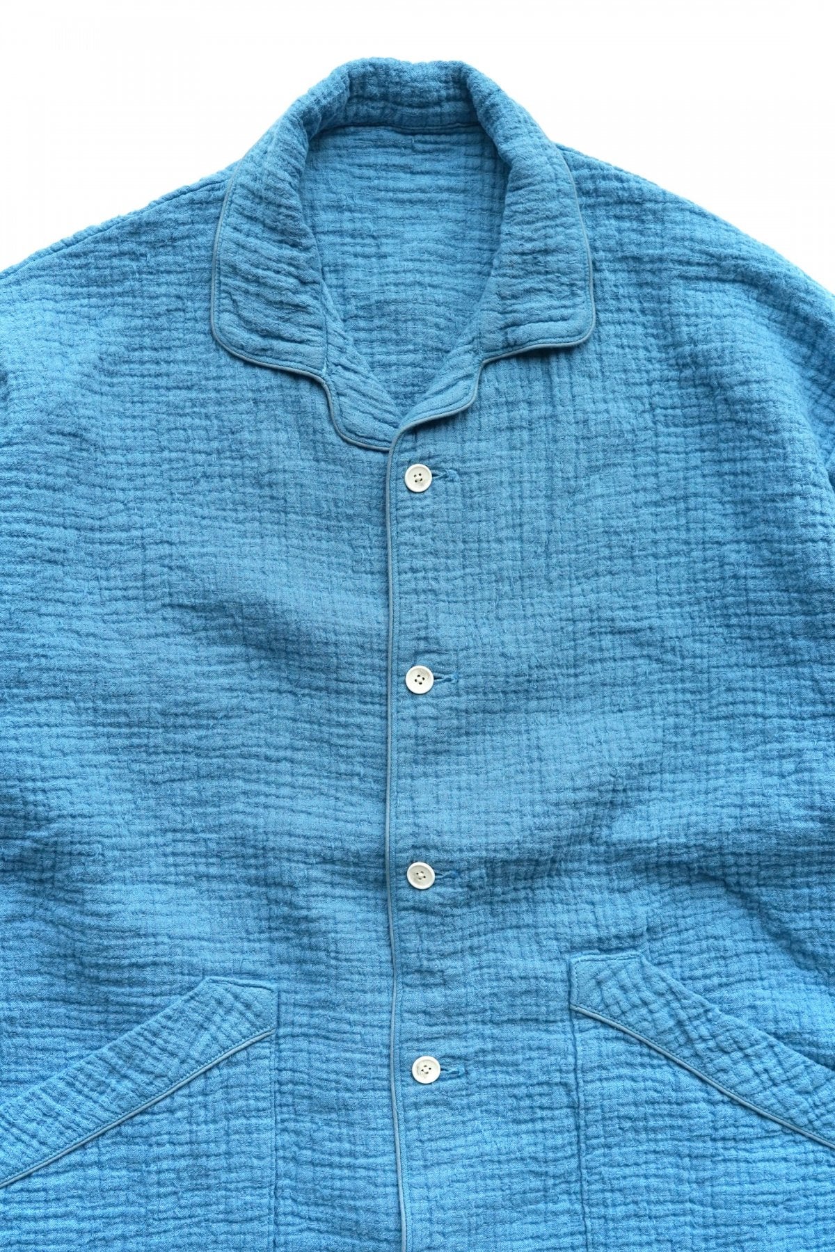 Porter Classic - SASHIKO LINEN PREMIUM PAINTER JACKET - BLUE