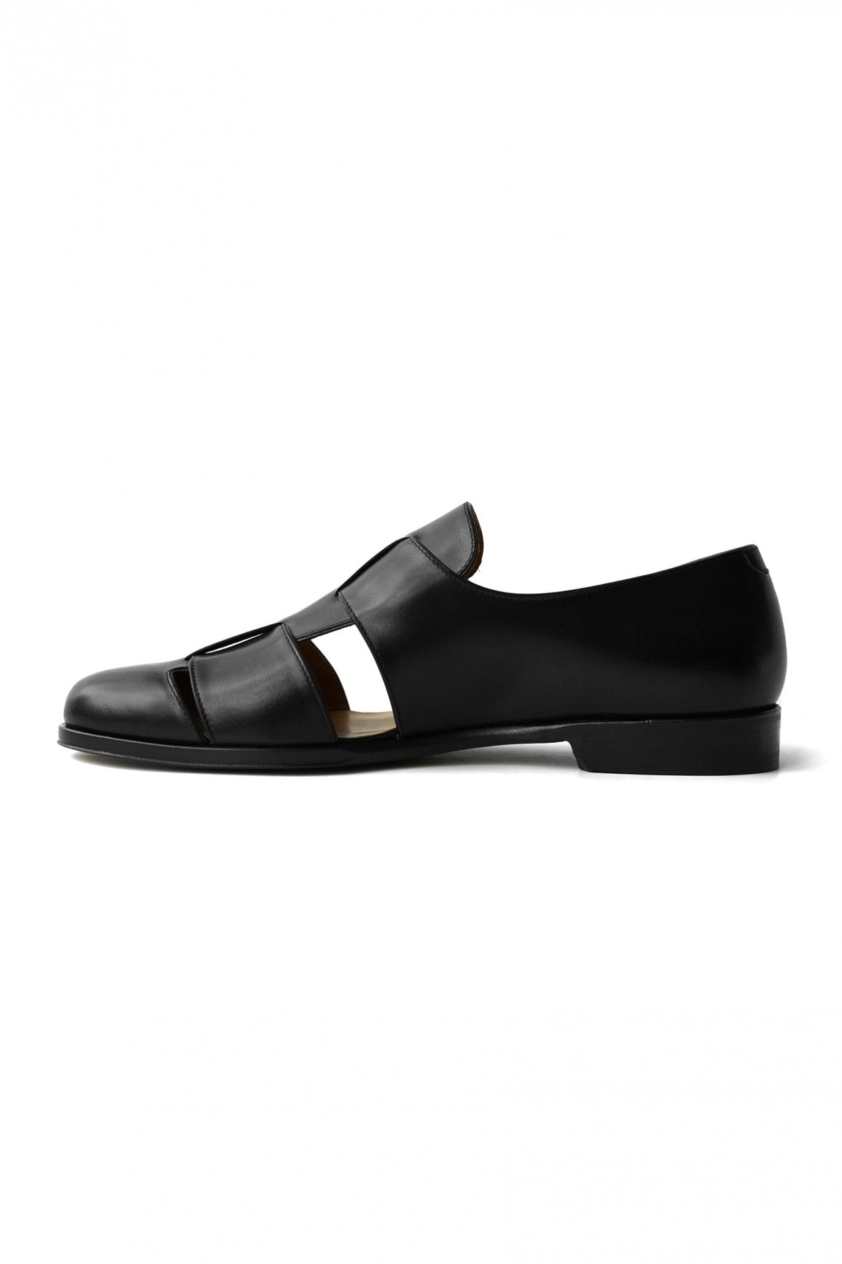 F.LLI Giacometti - FG592 - GHURKA SHOES  - FRENCH CALF LEATHER - BLACK