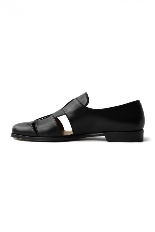 F.LLI Giacometti - FG592 - GHURKA SHOES  - FRENCH CALF LEATHER - BLACK