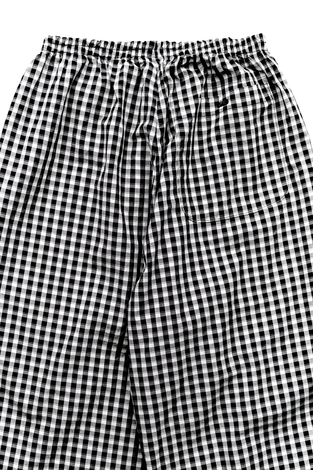 Porter Classic - GINGHAM CHECK PEACE PANTS - BLACK