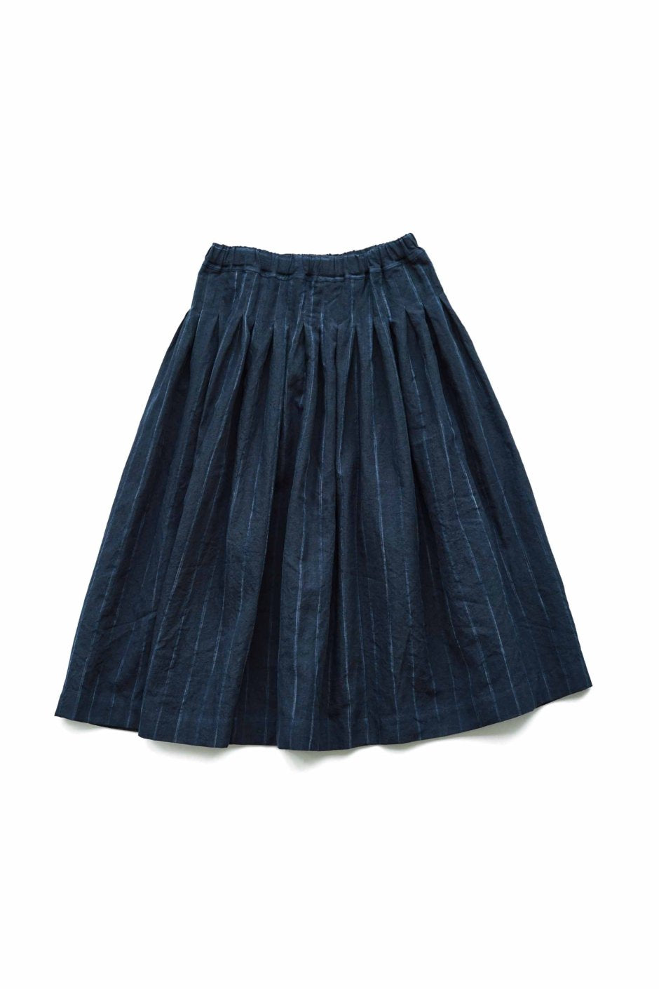 Bergfabel - FARMER SKIRT PLEATS - NAVY STRIPE