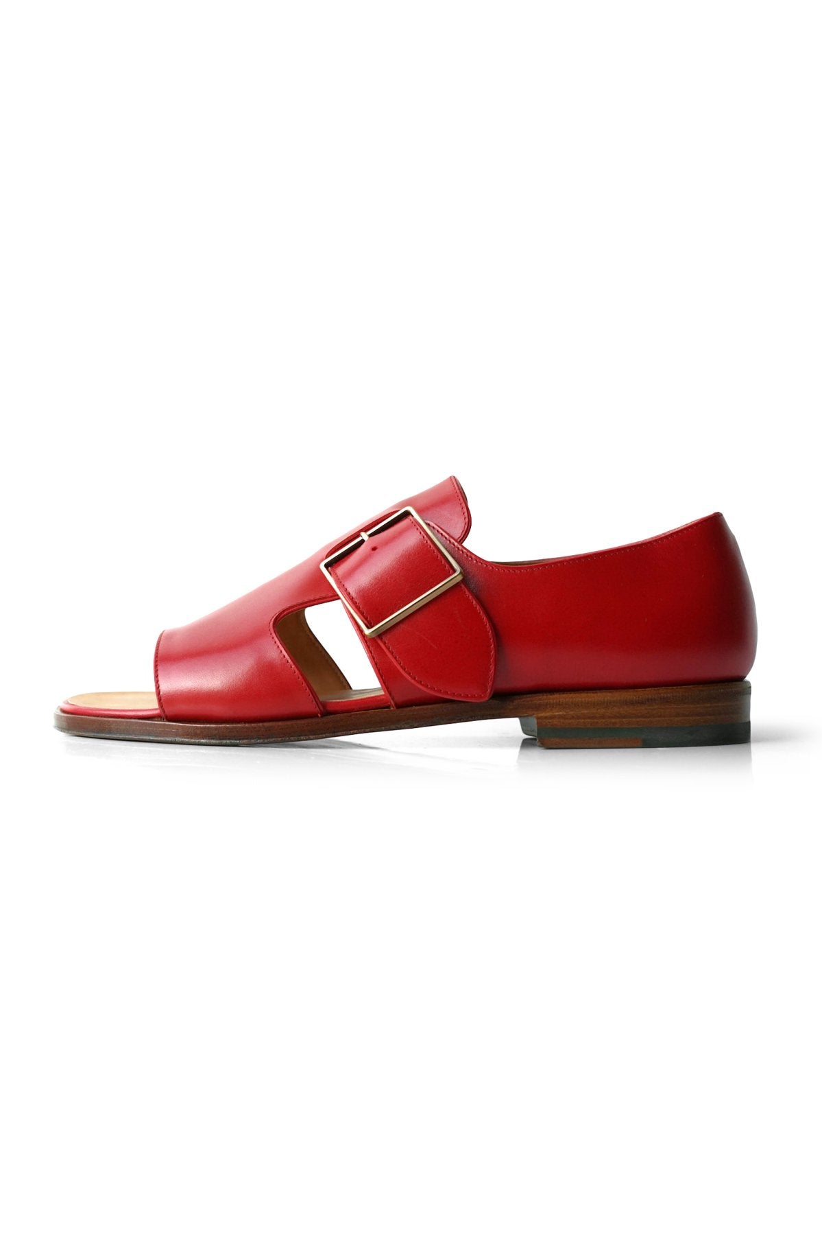 F.LLI Giacometti - FG586 - OPEN TOE SANDALES - CALF LEATHER - RED