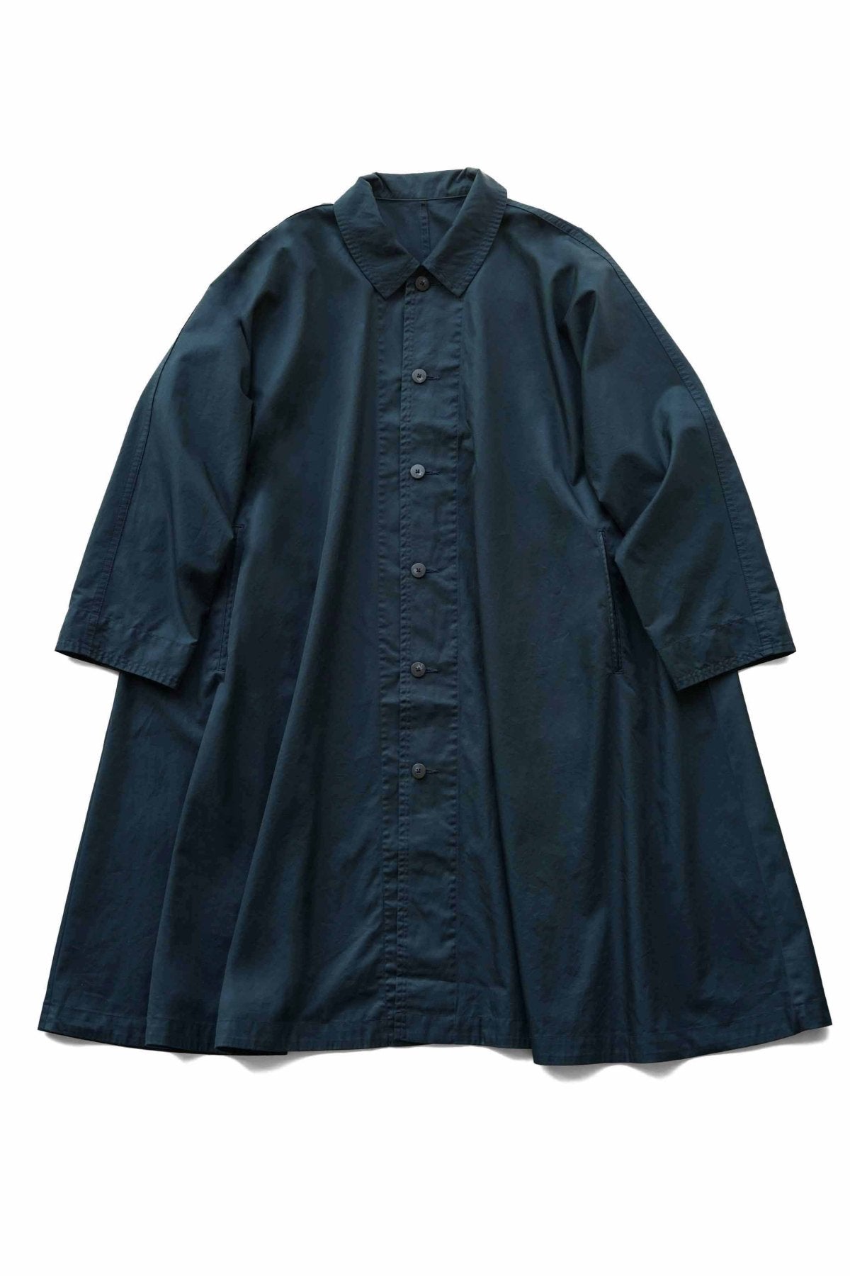 Porter Classic - GABARDINE SWING COAT - DARK NAVY